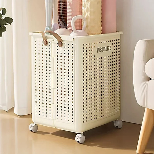 Beige foldable laundry - pp,