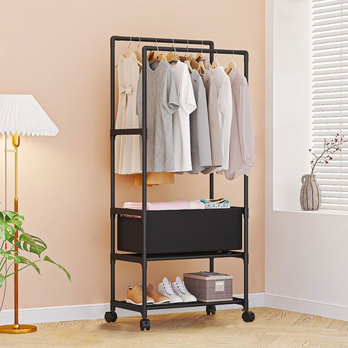 Metal clothes hanging rail - clothes,