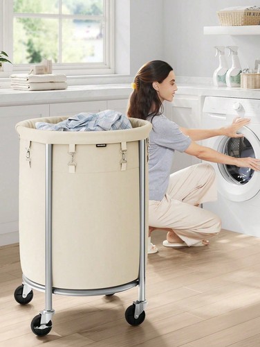 Round laundry basket wheels - round,