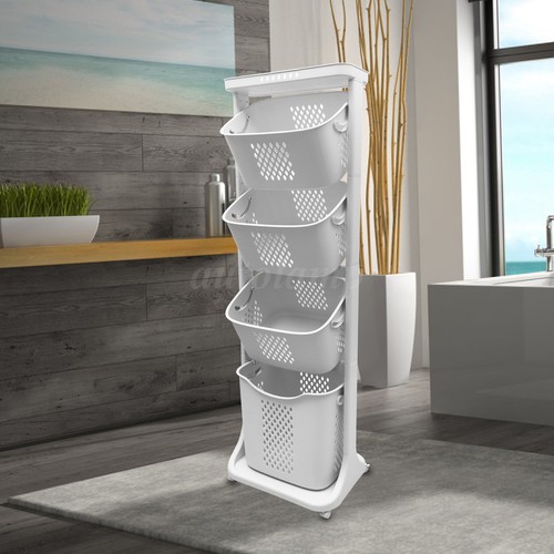 4tier white laundry basket - 4tier,
