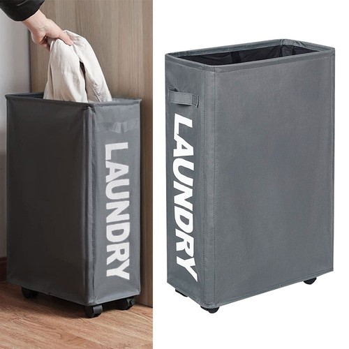 Laundry basket rolling slim - rolling,