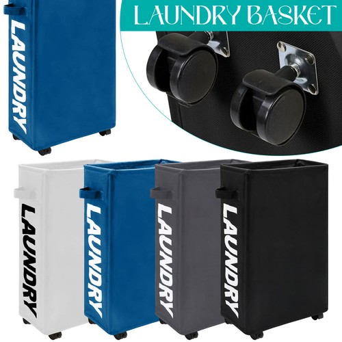 Slim rolling laundry basket - slim,