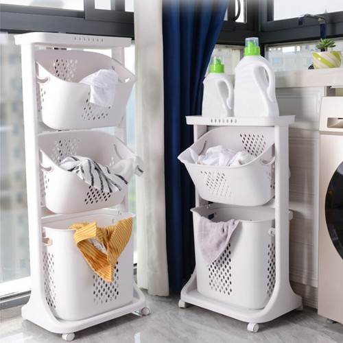 Plastic laundry basket - laundry, on