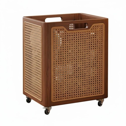 Solid wood laundry basket - wood,