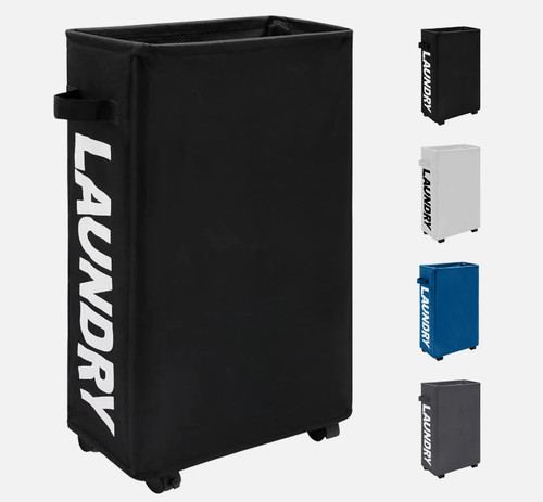 Laundry basket slim rolling - rolling, on
