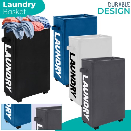 Laundry basket slim rolling - basket,