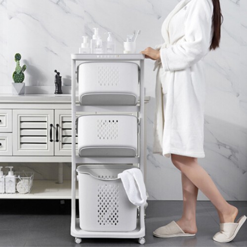 Tier laundry basket on - tier,