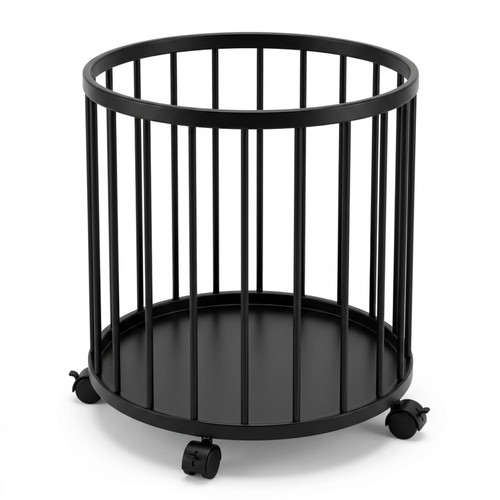 Dirty clothes basket - basket, round