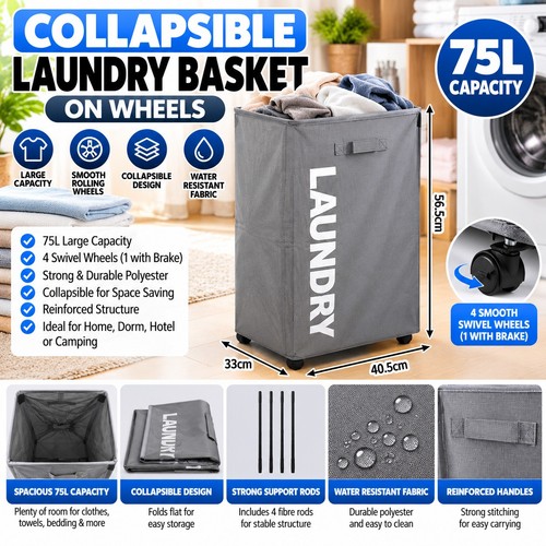 Collapsible laundry basket - collapsible,