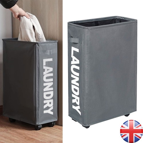 Laundry basket rolling slim - laundry, on
