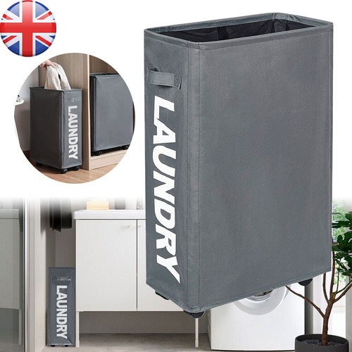 Laundry basket rolling slim - laundry, on