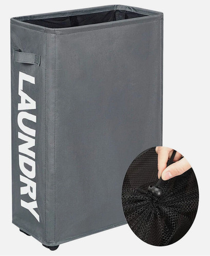 Slim rolling laundry basket - rolling,