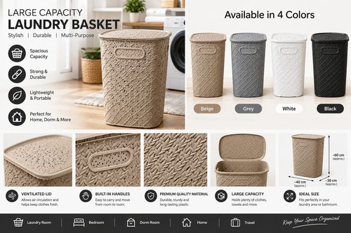 Knitted laundry basket - laundry,