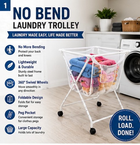 Bend laundry trolley - no, basket