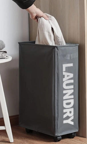 Portable slim laundry basket - portable,