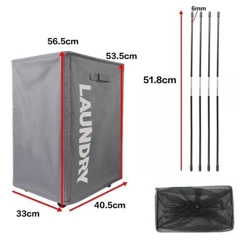 Collapsible grey laundry - collapsible,