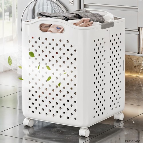 Plastic laundry basket dirty - plastic,